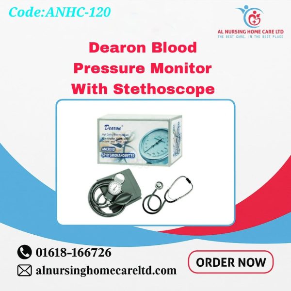 Dearon Blood Pressure Monitor Sphygmomanometer Analog Aneroid BP Machine Set With Stethoscope