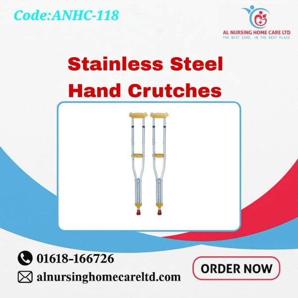 Auxiliary Crutch with Underarm Pad and Hand Grip (Pair)