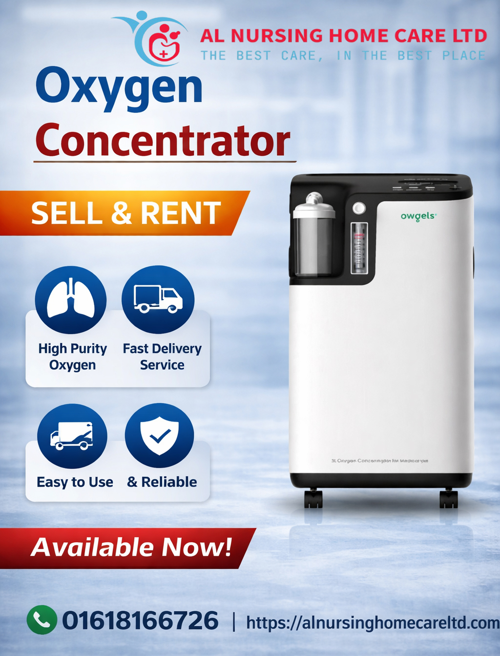 Owgels Oxygen Concentrator Machine 5L